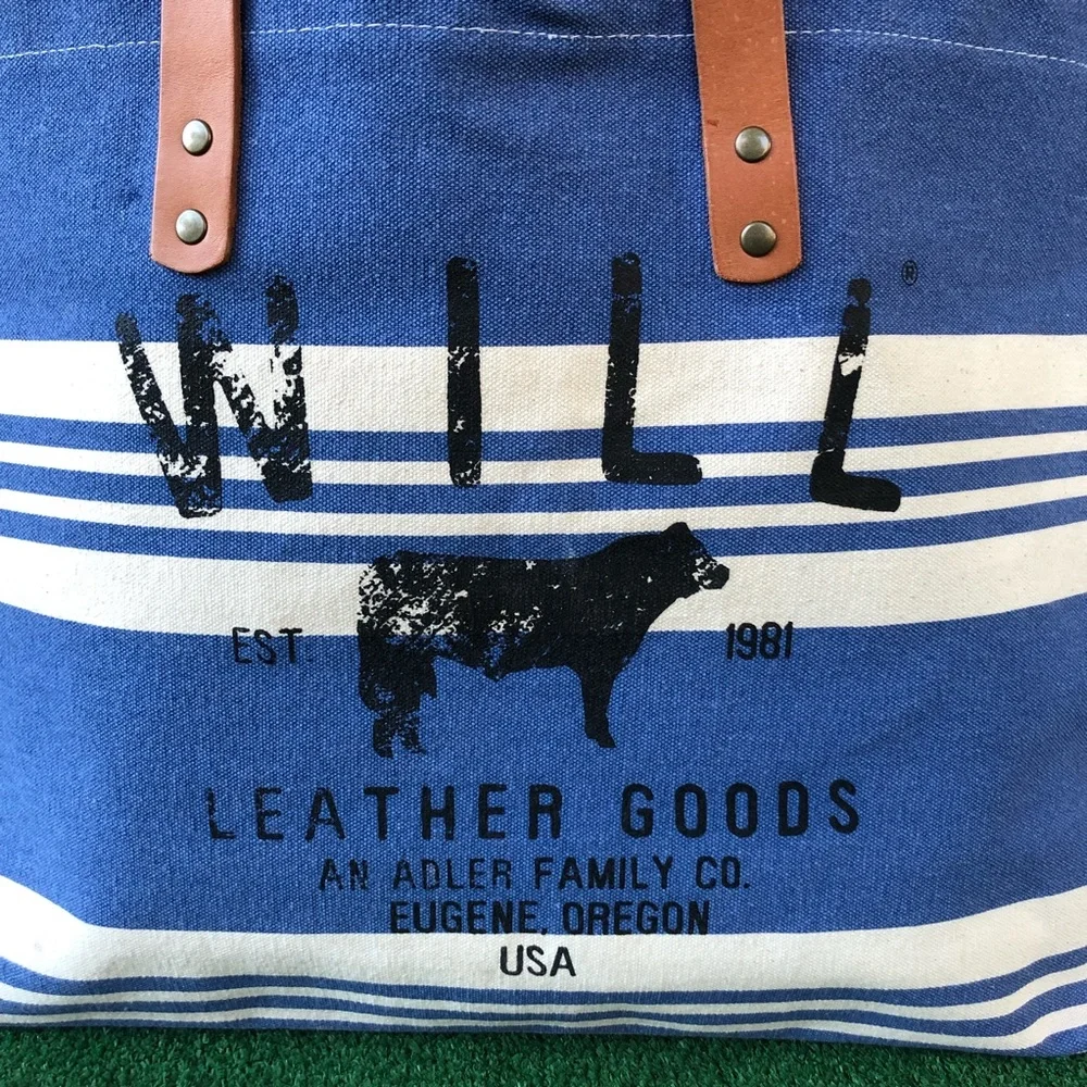 NWOT WILL Leather Goods Classic Canvas Tote - Picture 2 of 7